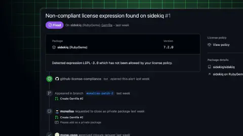 Open source license compliance generally available